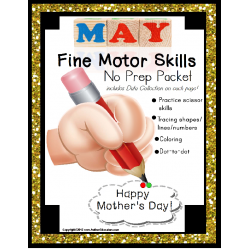 Fine Motor Skills NO PREP Packet for MAY (Special Education)